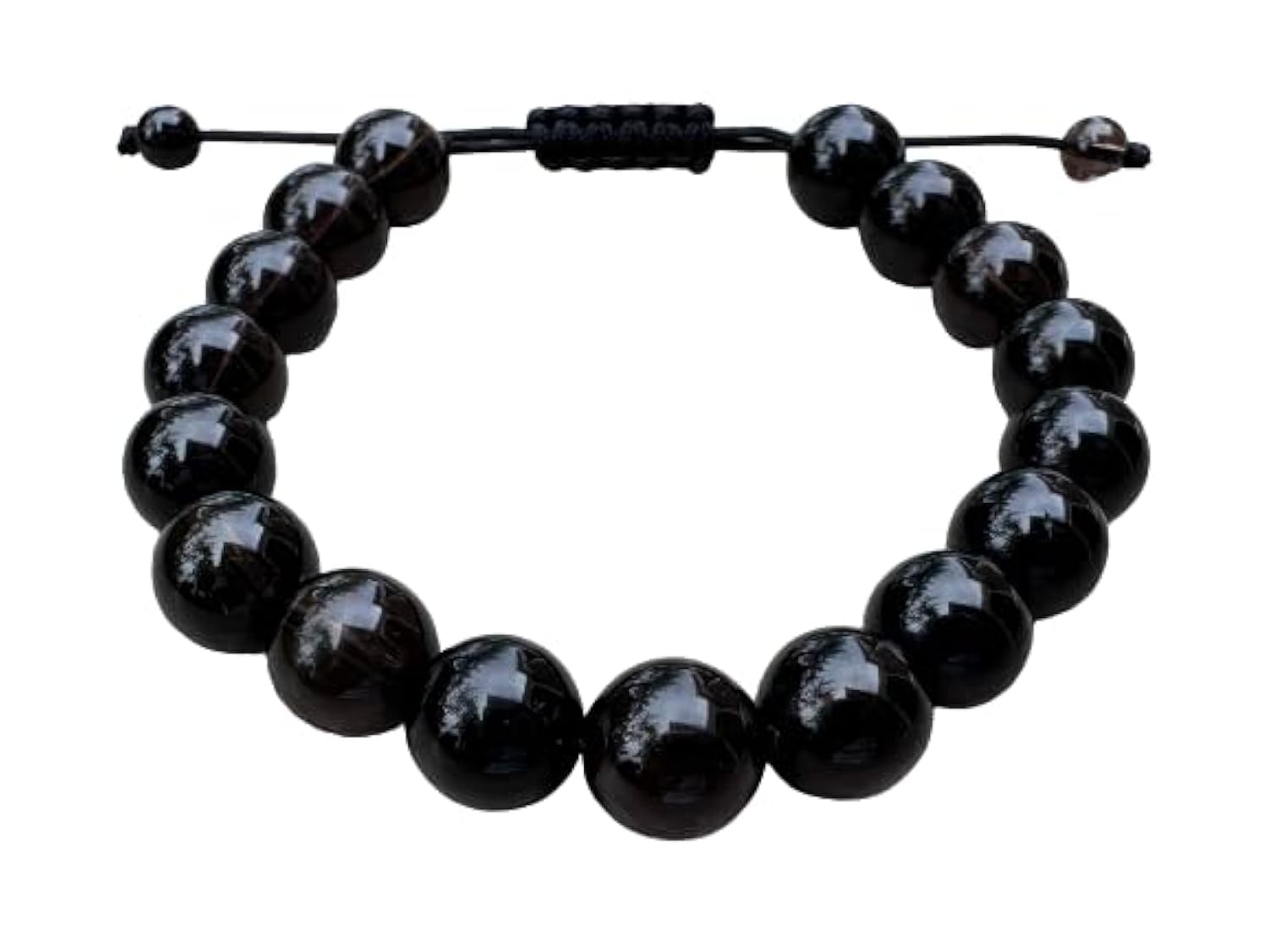 GAF TREASURES Grade A ++ Gemstone Round Bead Adjustable Bracelet 10mm, Genuine Crystal Bead Bracelet, Gift for Men & Women