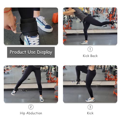 Prebene Ankle Strap For Cable Machines, Adaptive O-Ring For Glute & Leg Workouts, Adjustable Ankle Cuffs For Kickbacks, Hip Abductors, Leg Extensions, Lower Body Exercises, Fit Women & Men #TOP1