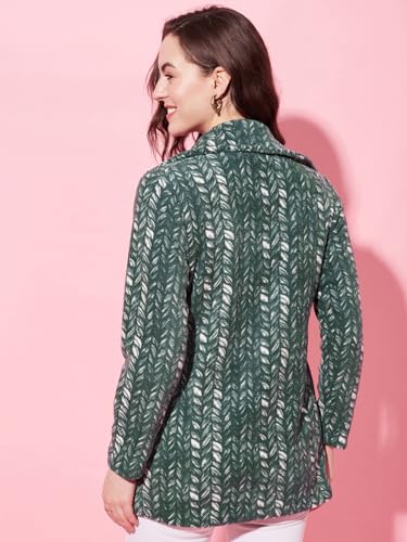 Image of Modeve Women Printed Full Sleeve Jacket for Winter
