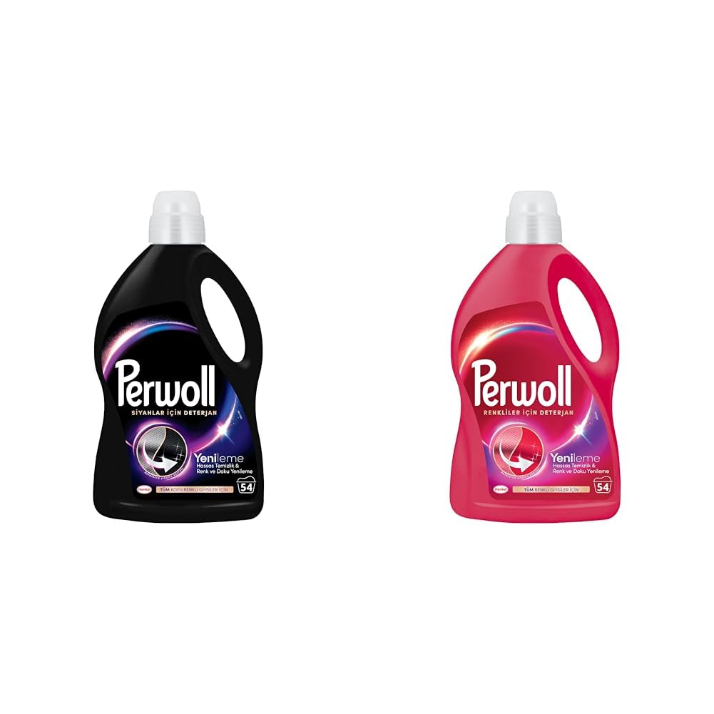 Perwoll Sıvı Çamaşır Deterjanı Siyahlar 3 lt + Hassas Sıvı Çamaşır Deterjanı Renkli 3 lt