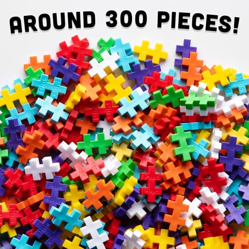 Image of PLUS PLUS - World's Most Boring Toy, 300 Piece Interlocking Mini Building Blocks, 2D 3D Puzzle Stem Toy for Kids