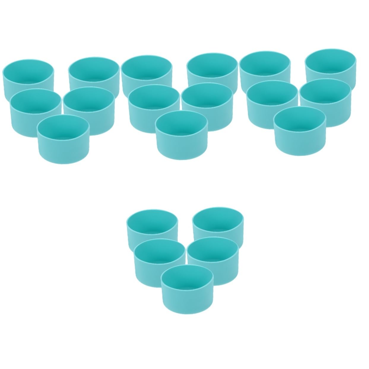 20 Piezas De Silicona Cubierta De La Taza Botella De Aislamiento Cubierta De La Botella De Vidrio Cubierta Inferior De La Taza Antideslizante Botella De Arranque Protector De
