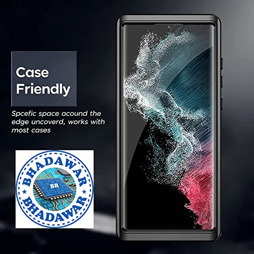 Image of Advanced HD Border less UV Tempered Glass Screen Protector Designed for Samsung Galaxy S22 Ultra Full Screen Coverage with Easy Installation Kit