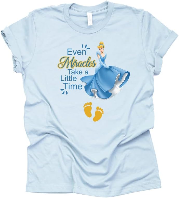 Even Miracles Take a Little Time Shirt, Cinderella Pregnancy Announcement Shirt