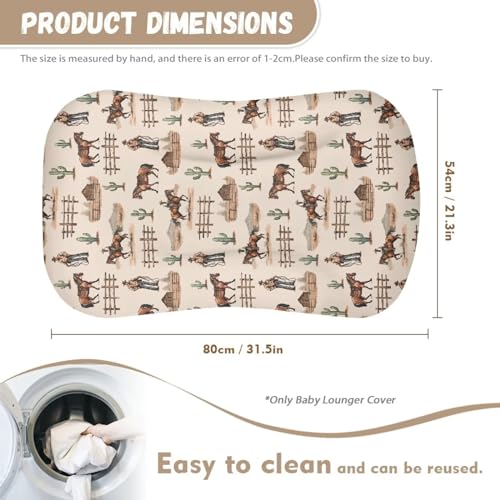Image of ZOUTAIRONG Trendy Western Cowboy Bassinet Sheets Boy Crib Sheets Ultra Soft Breathable Material Stretchy Fitted Crib Sheets Oval Bassinet Sheets Baby Delight Bassinet Sheets