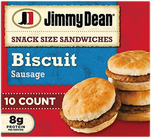 Jimmy Dean Snack Size Sausage Biscuit Sandwiches, 10 Count (Frozen)