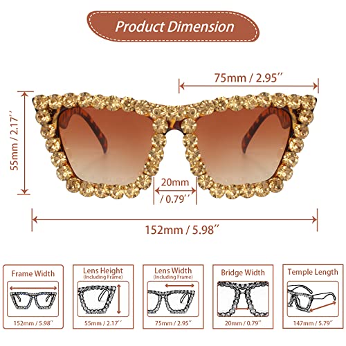 Xpectrum Sparkly Diamond Sunglasses Bling Square Frame Festival Disco Rhinestone Accessories3