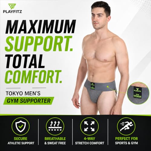 Image of Tokyo Gym Supporter for Men | Athletic Sports Underwear for Cricket, Running, Training & Workout | Breathable Cotton Performance Innerwear | Quick Dry & Moisture Wicking