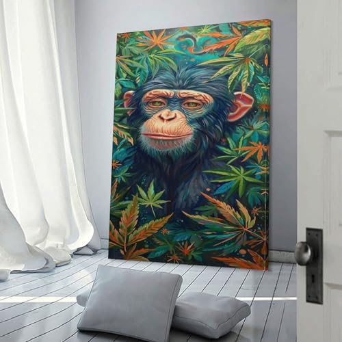 Décoration murale singe toile décorative maison et affiche animalière