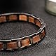 Herren Edelstahl Armband mit Edlen Holz Elementen Inklusive Geschenkbox und Werkzeug für die Größenanpassung 20 cm Länge, Massive und Stabile Ausführung