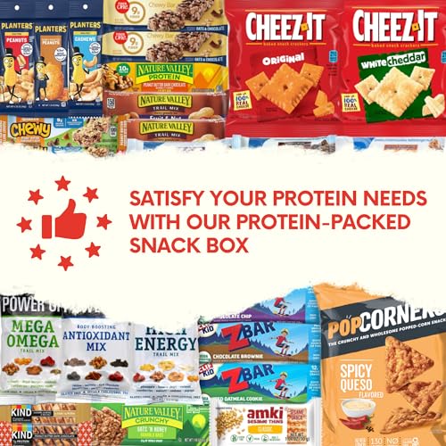 Image of Jumbo Jumble Snack Box (40 Count) Protein Gift Care Package Snacks Variety Pack for Adults Teens Kids Men Women College Office Birthday (Protein Set)