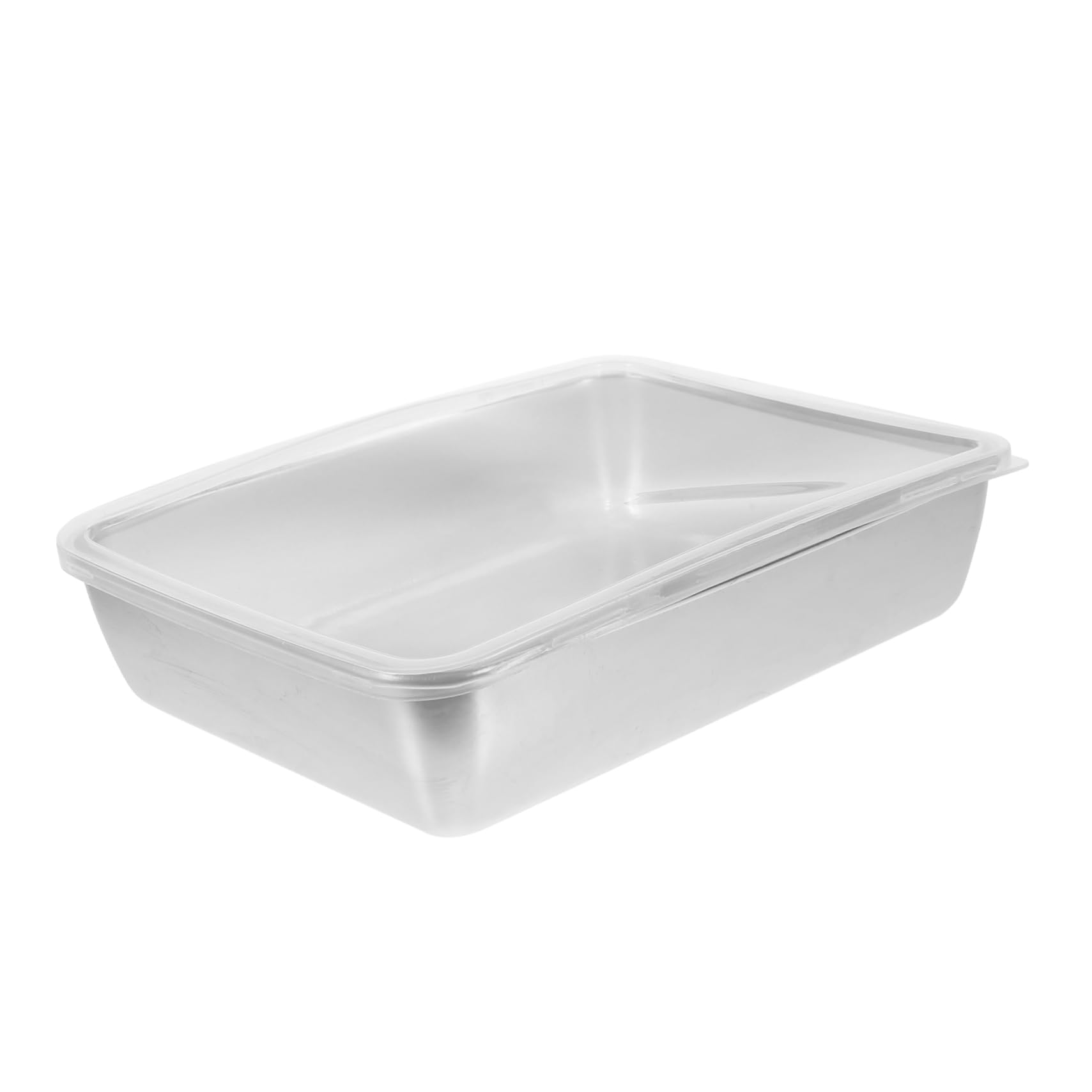 Mikinona Stainless Steel Food Storage Tray with Lid Centerpiece Serving Plate Versatile Organizing Tray for Family Gatherings Parties and Entertaining