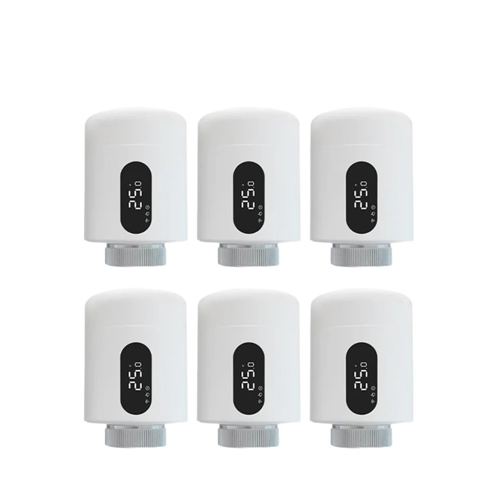 Tuya Smart Home Zigbee3.0 Zawór Termostatyczny Grzejnikowy Zigbee Głowica Zaworu Termostatycznego Wsparcie Dla Termostatu OszczęDza Energię I Koszty Ogrzewania(ME173 6PCS)