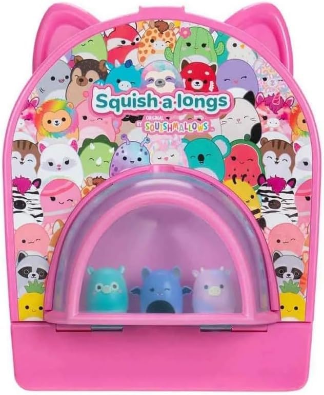Squish A Longs Mochila Divertida Party Pack, Conjunto de Brinquedos Rosa