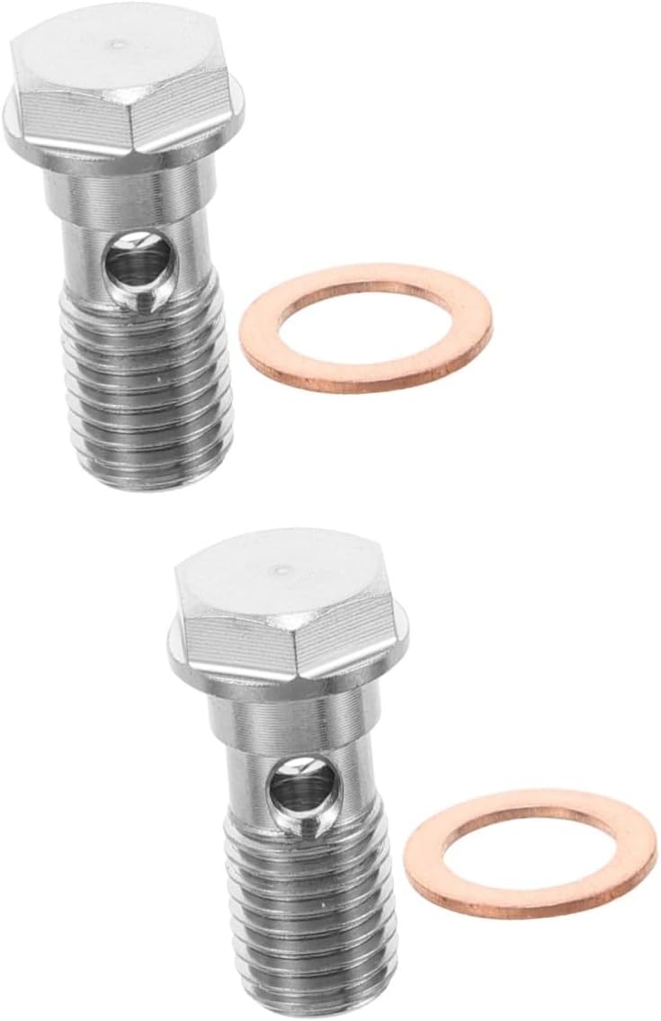 2pcs Stainless Steel Brake Caliper Bolt for Automotive Modification Lightweight Hollow Design Easy Installation Compatible Disc Brake Systems