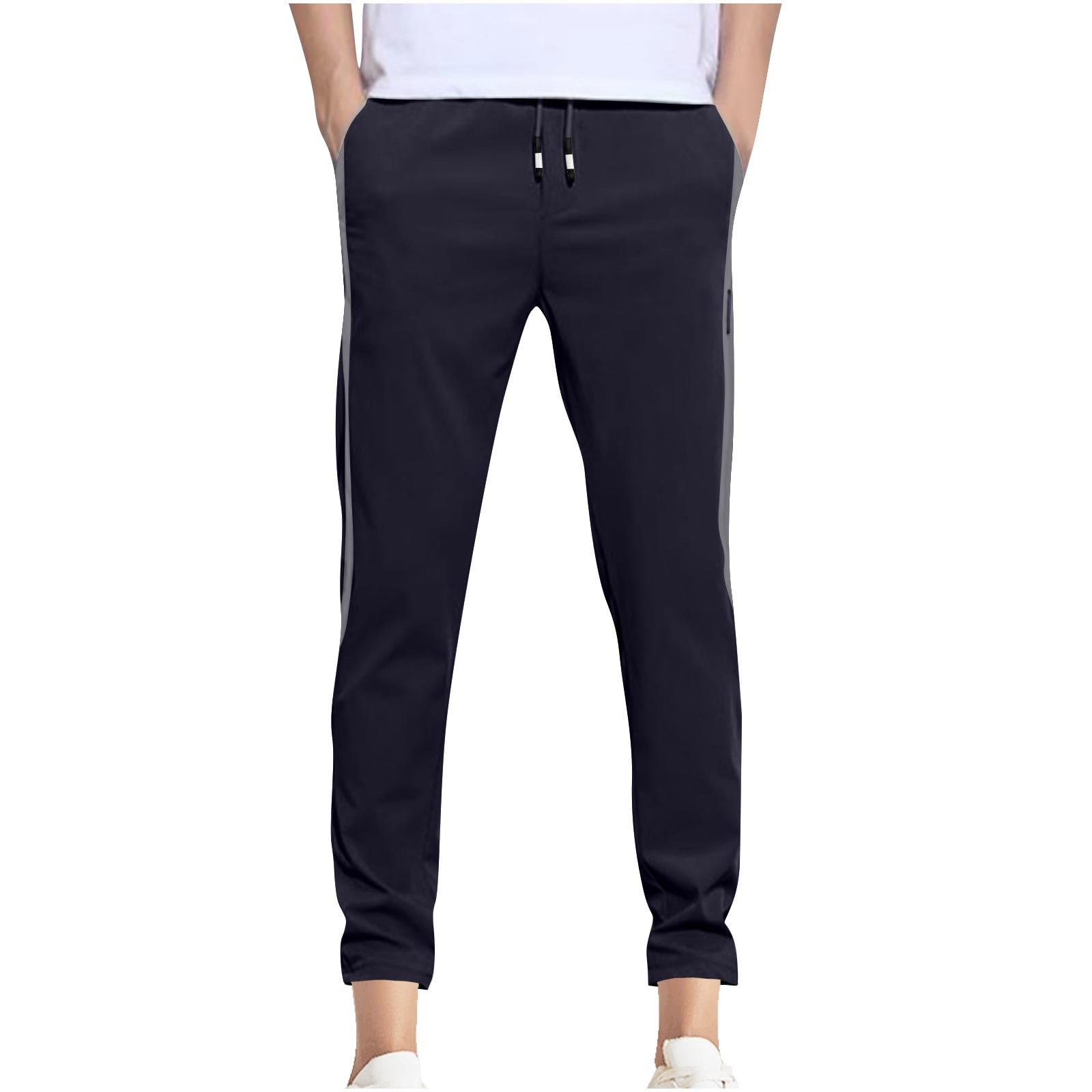 NATHGAM Mens Jogger Sweatpants Slim Fit Tapered Workout Gym Trousers Summer Casual Drawstring Lightweight Running Pants