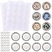 SUNNYCLUE 80 pcs Capsules de Bouteilles Dot Couvre Capsules de Bouteilles Aplaties avec Autocollant en Résine pour Artisanat Porte-Clés Charme Pendentif Médailles Artisanat Scrapbooks Bijoux