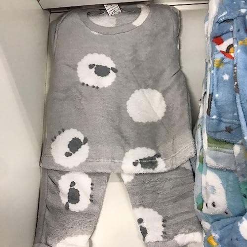 Conjunto Macacão Pijamão Infantil Frio Inverno Soft Macio Colorido Bebê do RN ao 3 (Conjunto - Menin