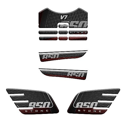 Autocollant Moto Guzzi V7 850 protection résine 3D rouge