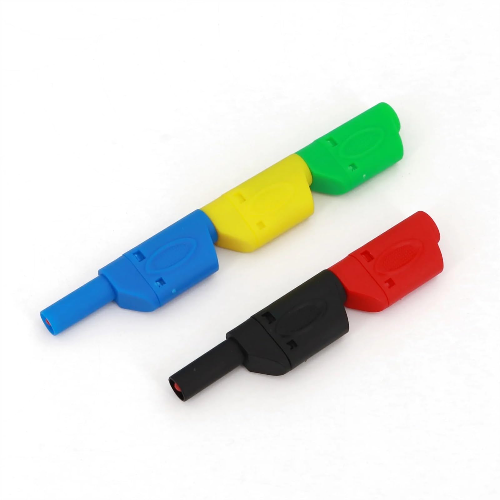 Connettore a banana impilabile maschio isolato da 10 pezzi da 4 mm(Black)