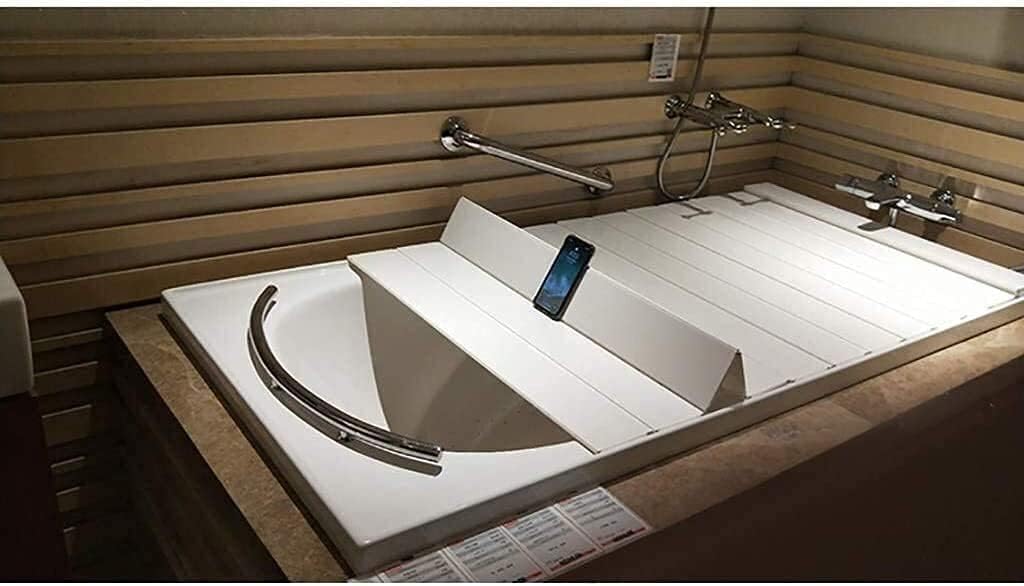 Bath Trays Bathtub Cover, Bathtub Dustproof, Bathtub Storage Board, Bathtub Insulation Bracket Bathtub Insulation Cover Foldable Bathtub Cover Bathroom Trays