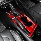 Cnaurda Car Center Console Trim,Interior Gear Shift Panel Frame Cover Compatible with Hyundai Elantra N 2023-2025 Interior Accessories (Red)