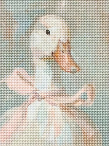 BYGFHLYW 5D Diamond Painting Kits for Adults Beginner Cute Duck with Pink Bow Diamond Art Kits for Adults Full Drill Round Gem Art Paint by Diamonds Dots Crafts Kits for Home Wall Decor 12x16inch