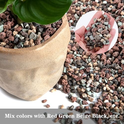 Image of 5lb Natural Dark Mixed Color Silica Gravel Pebbles, 1 /5 inch Decorative Stones for Succulents, Pebbles for Vases,Plants Rocks, Aquarium Silica Gravel, Top Dressing, Outdoor Decorative Rocks