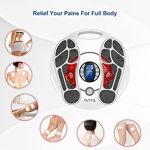 Osito Foot Massager (Fsa Or Hsa Eligible) Ems Foot Circulation Stimulator Machine Tens Unit With 4 Pads Foot Massage For Pain Relieve Aching Of Heavy Feeling Foot And Leg Pains Improve Circulation #TOP4