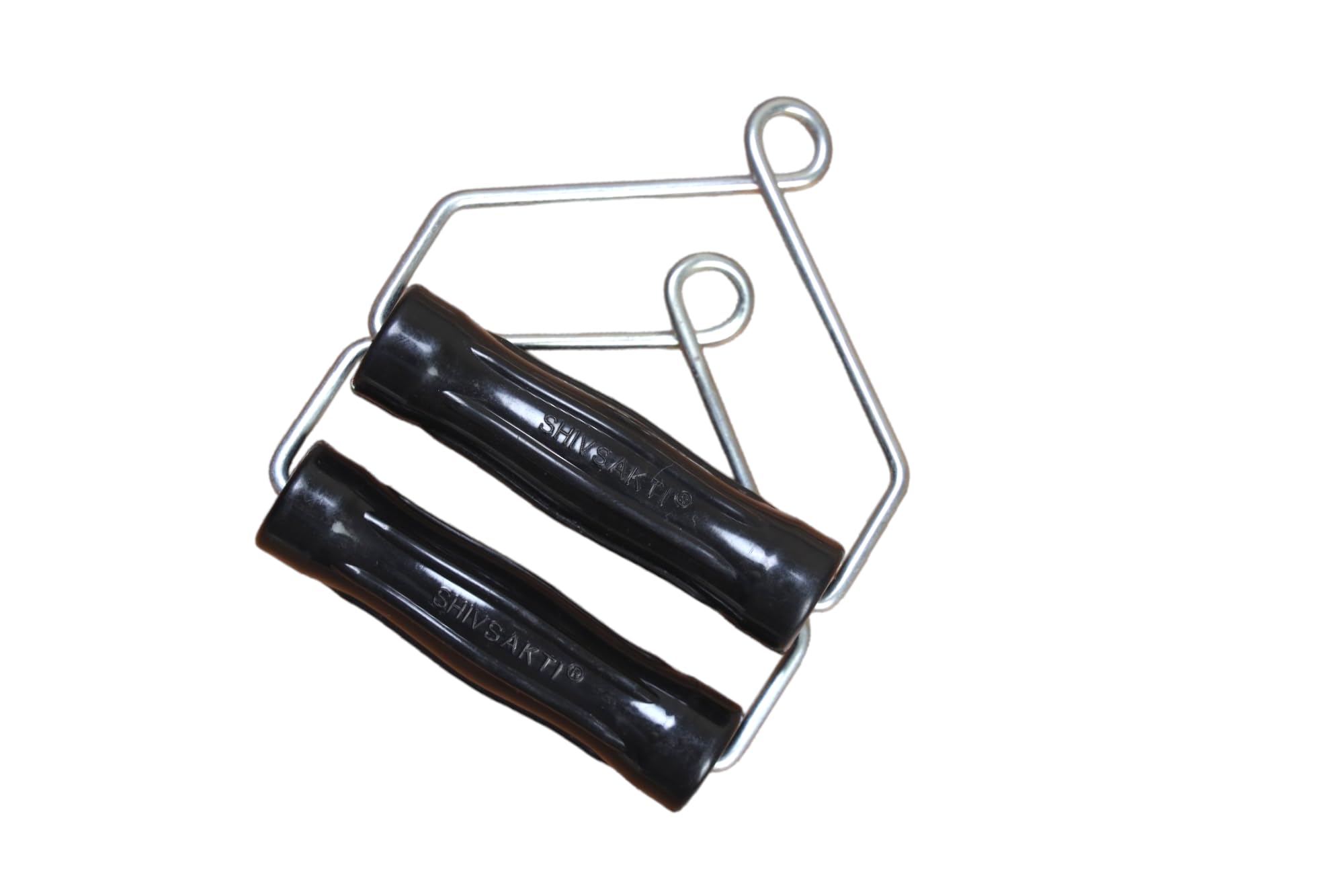 One Pair (2 peices) Handles for Gym Machines, Cable Machines, Pulley Exerciser etc- Heavy Duty Built by Premium Nylon Material with Metal suspention (Black)-image-17