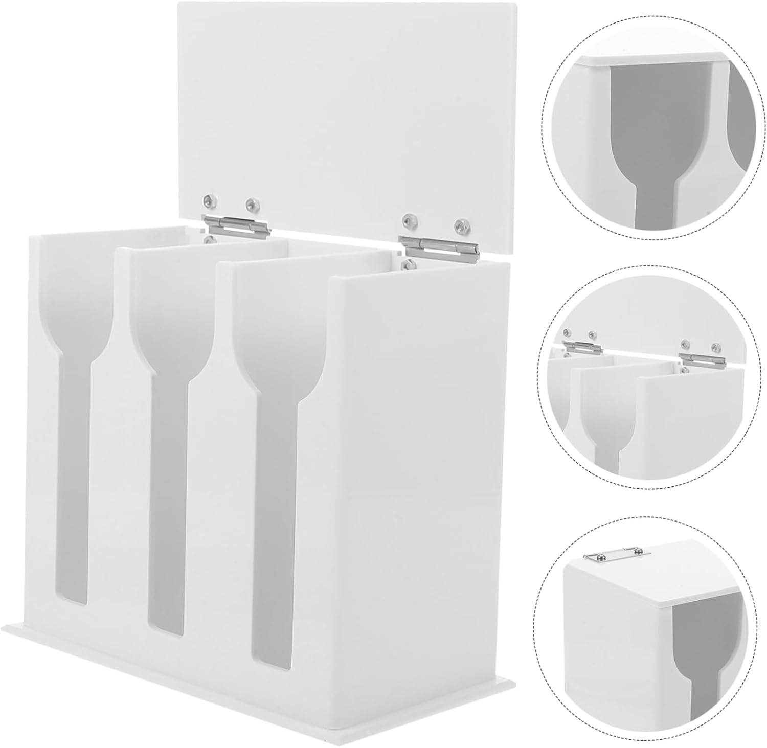 Mobestech 4 Compartment Spoon Storage Dishwasher Safe Cutlery Holder Kitchen Utensil Rack for Home Restaurant