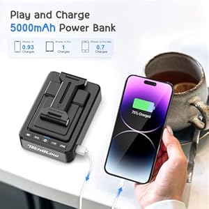 TechGlow Gifts for Men Women Foldable Cellphone Stand with Bluetooth Speaker and Power Bank Birthday Gift Idea for Mom Dad Cool Gadget Tech Gifts TechGlow Gifts for Men Women Foldable Cellphone Stand with Bluetooth Speaker and Power Bank Birthday Gift Idea for Mom Dad Cool Gadget Tech Gifts