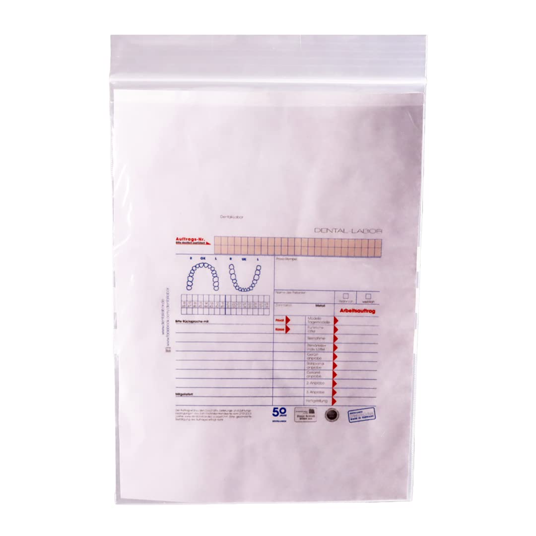 Lacers LDPE Dentalbeutel | Känguru-Beutel | Transparent | unbedruckt | Nachhaltig | 100% Recyclebar | verschieden Größen | Nachhaltige Dentalbeutel für Zahnarztpraxen(180x250+230mm, Neutral, 100)
