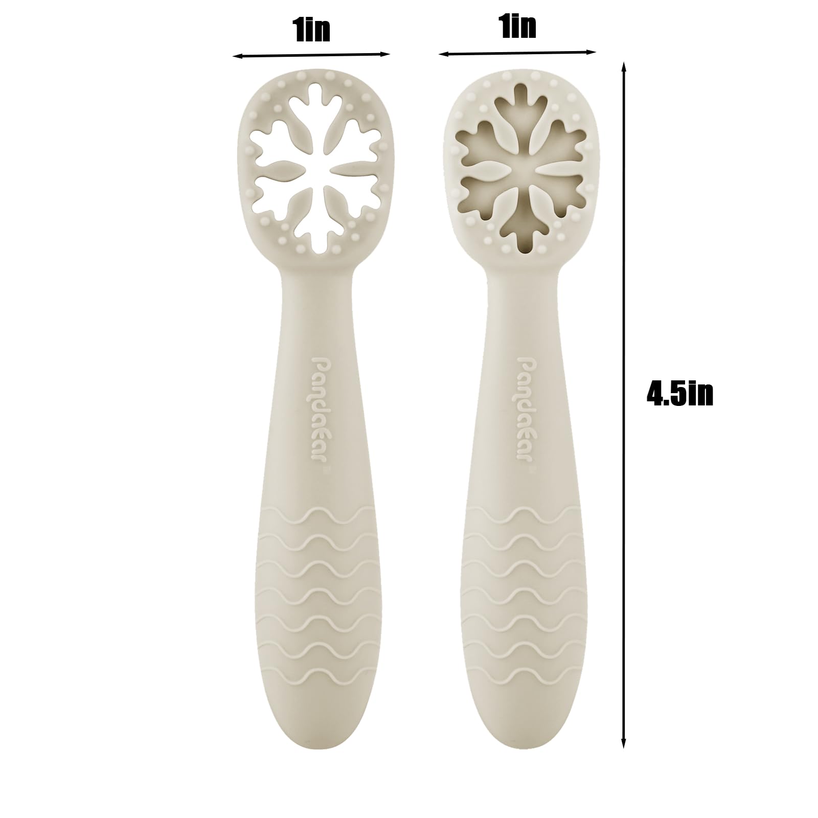 Set De 7 Cuillères D'Apprentissage PandaEar En Silicone Pour Bébé Dès 4 Mois