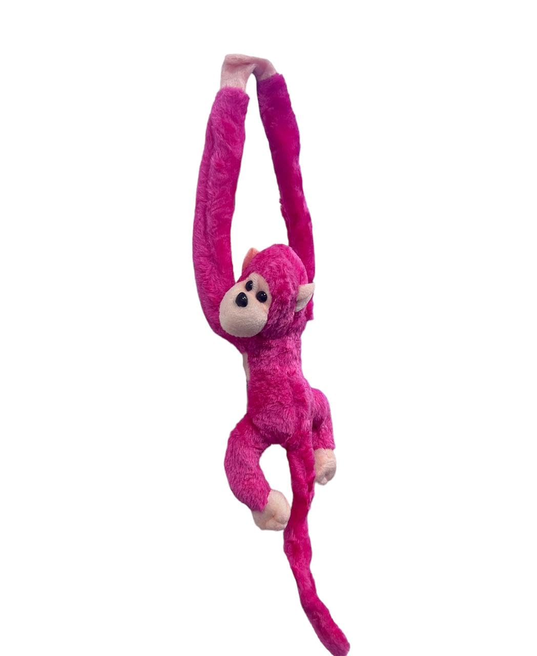 Plush Monkey Toy With Long Arms And Tail,1Monkey Soft Toys For Girls And Boys, 35CM Plush Stuffed Animal Hanging Monkey Toys For Kids Fun Time. (PINK)