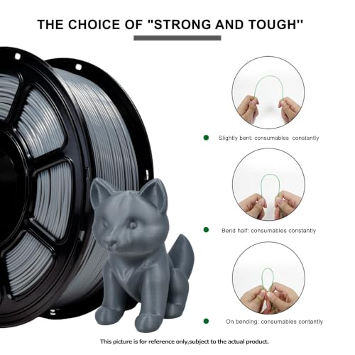 Image of iBOSS 3D Printer Filament PLA Plus, PLA+ Filament 1.75mm+ /- 0.02mm, Neatly Wound PLA+ Printer Filament Toughness Enhanced, 1kg Spool (2.2lbs), Fit for Most FDM 3D Printer, Dark Gray