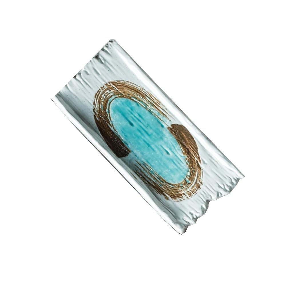 GFHTRELY Dinner Tray Display Plate Rectangular Plate Ceramic Japanese Dinner Plate Sushi Plate Dish Tableware Creative Dinner Plate(B)