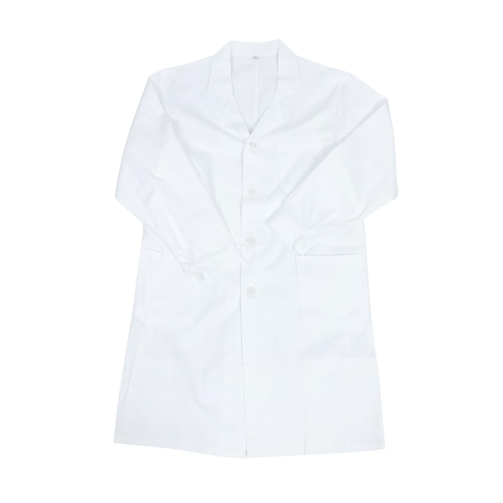 INOOMP Blouse Laboratoire Blanche Manches Longues Blouse Médicale Simple et pour Laboratoire et Usage Vêtement de Travail Unisexe