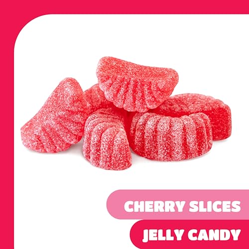 Cherry Slices, Fruit Slices Jelly Candy - 1 Lb Pack | Gelatin Free Chewy Candy - image 3