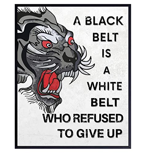 Martial Arts Motivational Wall Decor Art Print - Home, Studio or Dojo Decoration Picture Poster -...