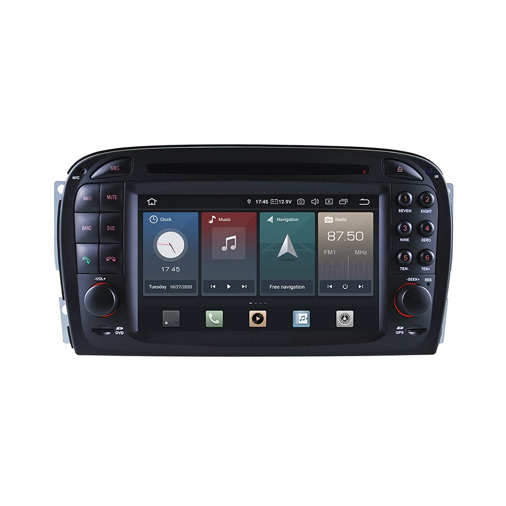 Kompatybilny z: Mercedes Benz SL R230 z systemem dźwiękowym Bose 7" ekran dotykowy Android radio samochodowe GPS Navigation CarPlay