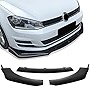 FINDAUTO PP Car Front Lip Body Kits Universal Glossy Carbon Look Front Bumper Lower Lip Splitter Spoiler