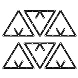 Labuduo 6Pcs/Set 7.1x9.4in Triangle Billiard Ball Holder, Lightweight Film Material Black Magic Ball Rack, for 8 Ball, 9 Ball and 10 Ball Pool Pool Halls Use Home Use