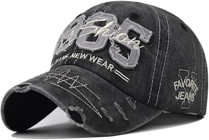 Gorra de béisbol lavada para hombres y mujeres, sombrero de mezclilla ajustable desgastado para papá, sombrero de camionero