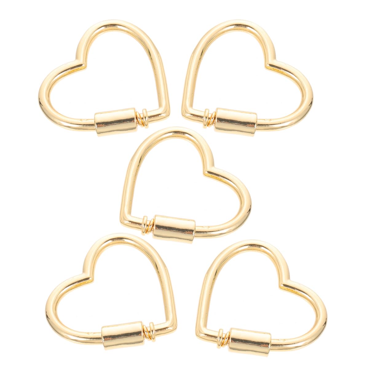 Operitacx 25pezzi Chiusure Per Collane e Bracciali Forma Di Cuore Connettori Fai Da Te Con Chiusura Sicura Accessori Per Creazioni Di Gioielli