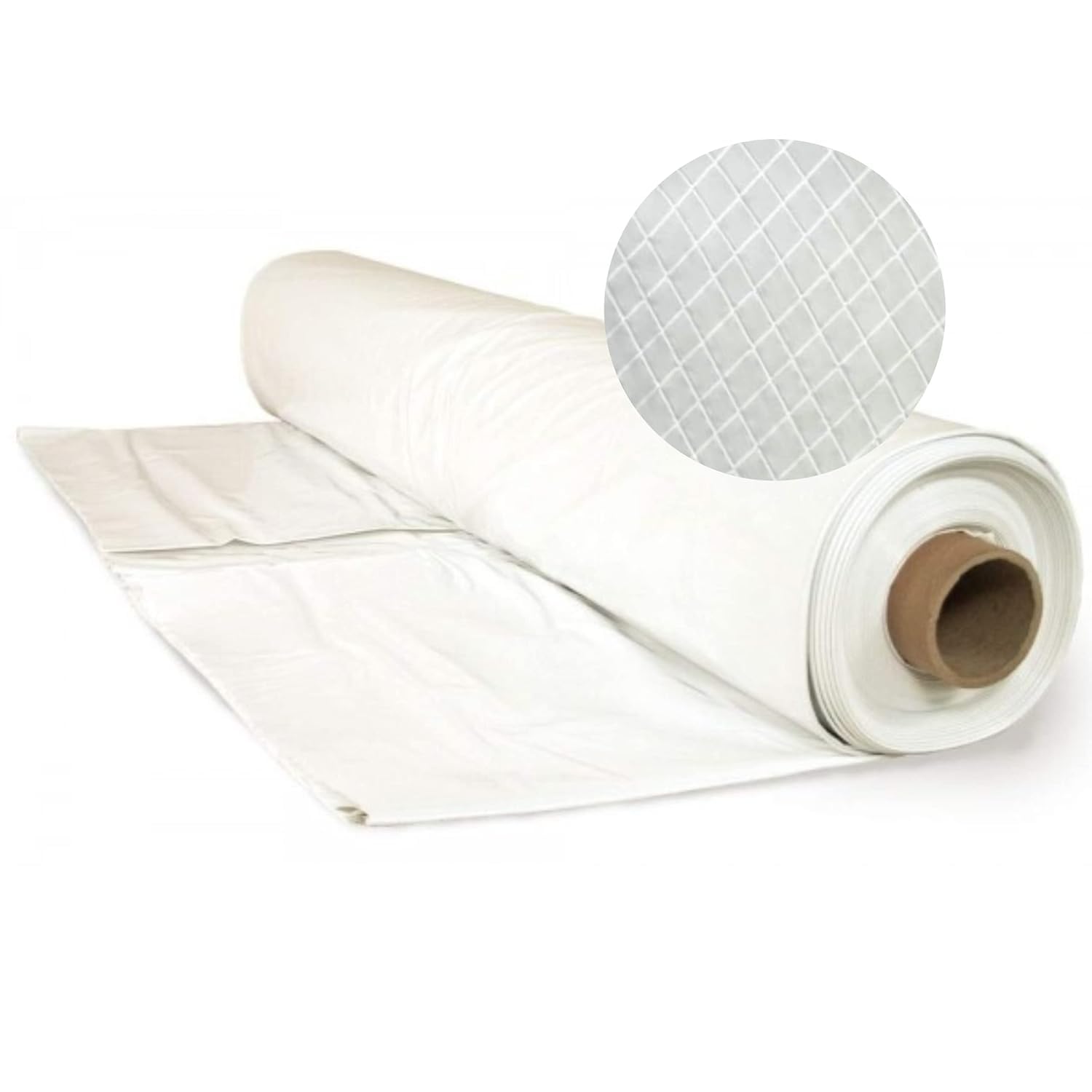 VBS - String Reinforced Plastic Shrink Wrap - 10 mil – Boat Shrink Film, Use with Heat Gun, Dura Skrim Industrial Shrink Wrap, Plastic Sheeting for Protection and Storage (16' x 10')