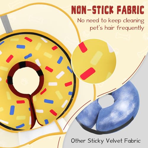 Image of Elevated Inflatable Dog Cone Collar Alternative After Surgery, Dog Donut Collar, Soft Pet Cone to Stop Licking for Small Medium Large Dogs