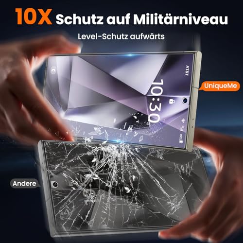 UniqueMe für Samsung Galaxy S24 Ultra für Panzerglas Sichtschutz - [Full Screen Displayschutz] Schutzfolie Sichtschutz für Samsung Galaxy S24 Ultra Schutzglas,Auto Installation,2 Stück 4
