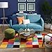 Well Woven Modern Rug Squares Multi Geometric Accent Area Rug (3'3