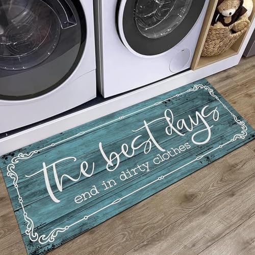 KOZYFLY Laundry Room Rug Runner 20"x48" Non Slip Laundry